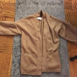 Camel short sleeve open soft cardigan